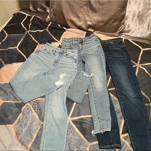 NWOT American Eagle Jeans Size 000 X-Short - Assorted Lot of 3